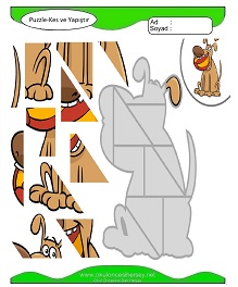 Puzzle Kes Yapıştır Çalışma Sayfaları